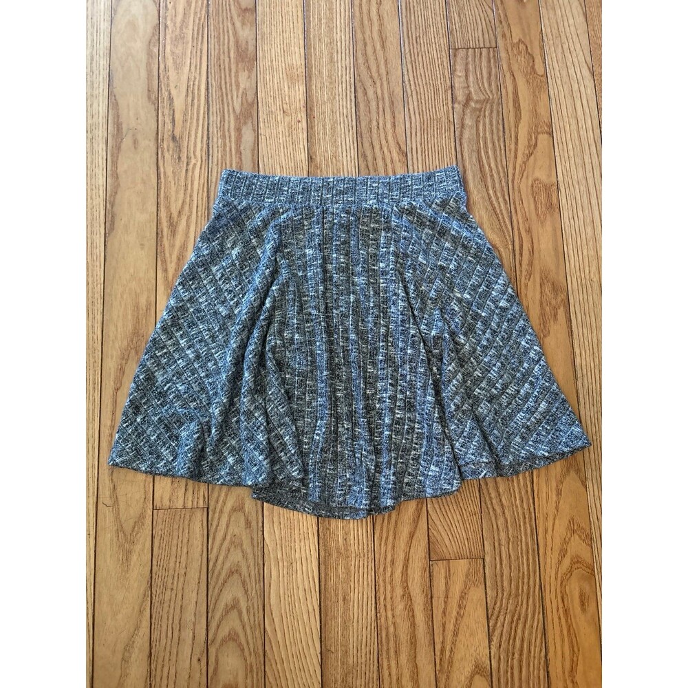 Mini skirt heathered gray soft stretchy ribbed girly romantic casual Y2K summer